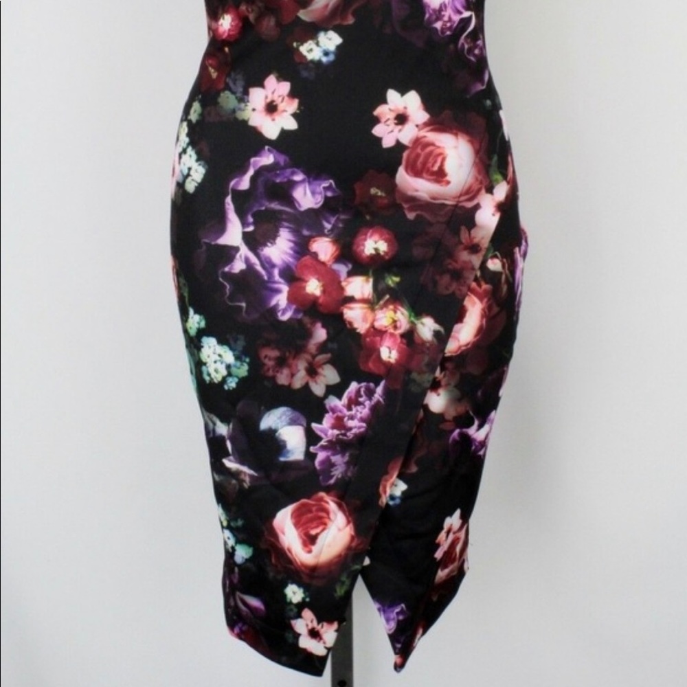 BAR III Black floral dress size small